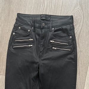 ASOS Black High Rise Jeans with Zipper Accents